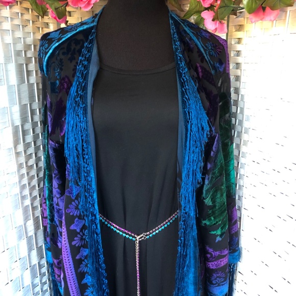 Purple and Turquoise Blue Rhinestone Belts Crystal GUC - Picture 3 of 8